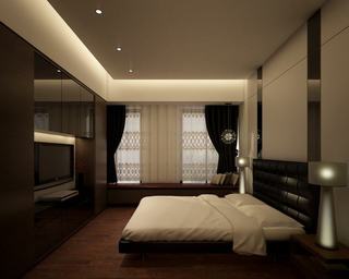 典雅现代复式卧室装饰案例图