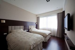 现代酒店式双人房卧室设计