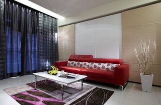 时尚潮流设计 现代客厅红色沙发图