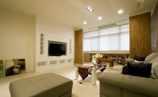 优雅日式客厅电视背景墙设计