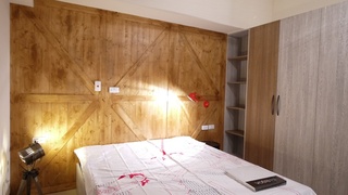 文艺范美式卧室背景墙效果图