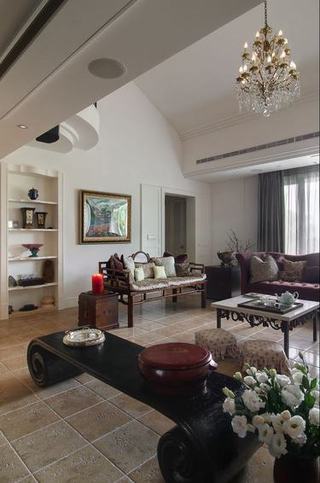 新古典设计客厅家具装饰图