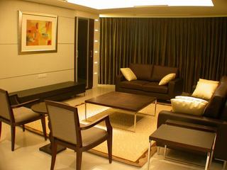 幽静休闲简中式客厅沙发设计