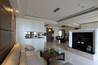 现代三居客厅电视柜设计