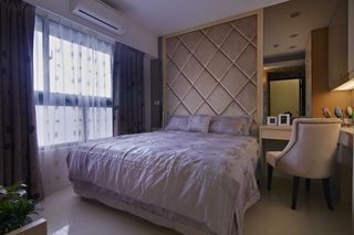 现代美式卧室软包背景墙设计