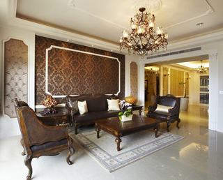 奢华复古欧式 客厅沙发背景墙设计