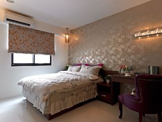 典雅现代设计卧室壁纸效果图