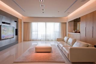 优雅裸粉简美式 客厅效果图