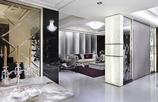 高雅时尚摩登现代三居室设计装潢欣赏图