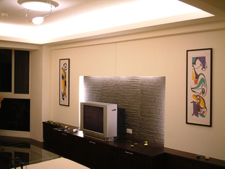 现代老房翻新电视背景墙设计