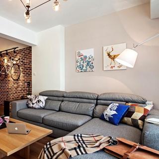 休闲北欧风格客厅沙发装饰效果图