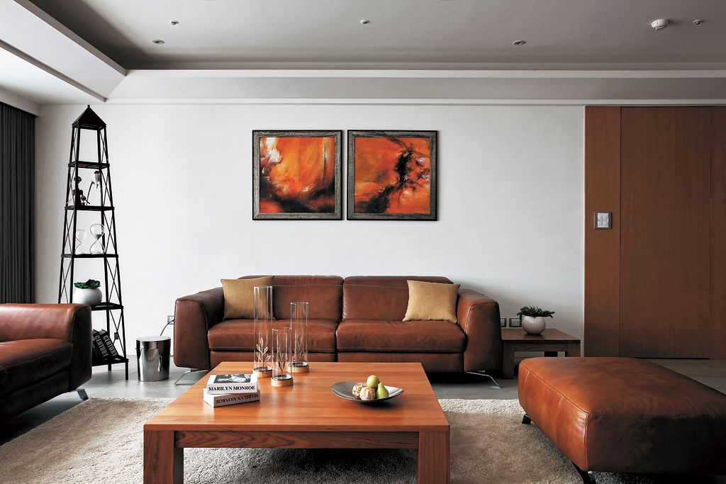 复古美式客厅 沙发照片墙欣赏