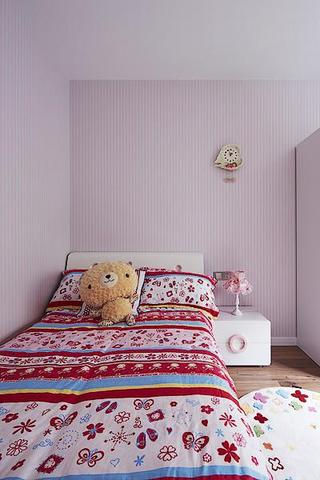 浅紫色现代儿童房装饰图