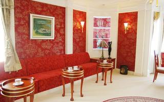 古典红欧式沙发背景墙欣赏