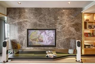 时尚现代家居室内大理石电视背景墙设计装修图