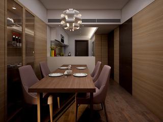 现代日式风实木餐厅案例图