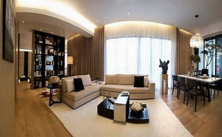 古典现代三居客厅软装设计