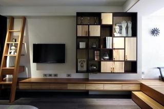 小户型室内现代日式风格墙面置物柜设计