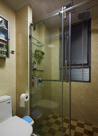 现代风卫生间 淋浴房隔断效果图