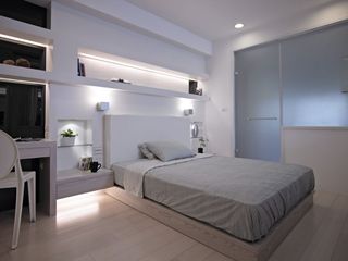 现代简约装修 卧室床头背景墙设计