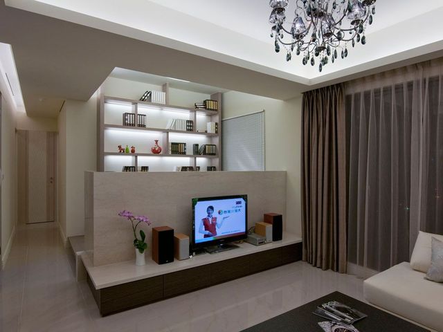 时尚现代家居 电视背景墙半隔断设计