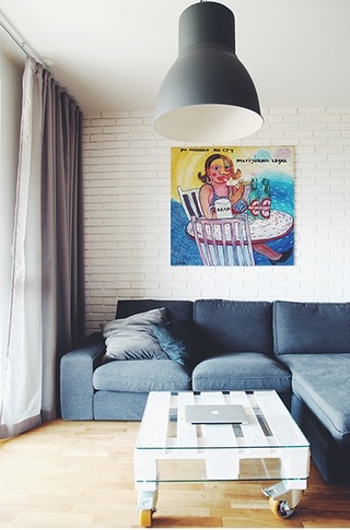 复古北欧家居 客厅沙发照片墙设计