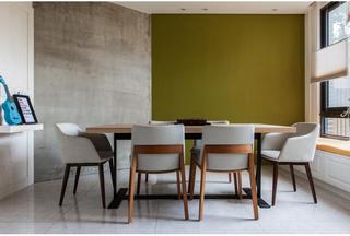 时尚潮流现代餐厅军绿色背景墙设计