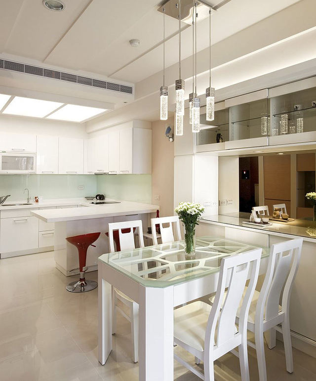 清新宜家开放式厨房餐厅设计