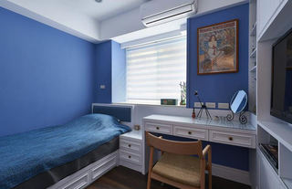 蓝色简约美式儿童房设计