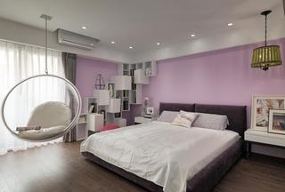 浪漫紫色现代风卧室效果图