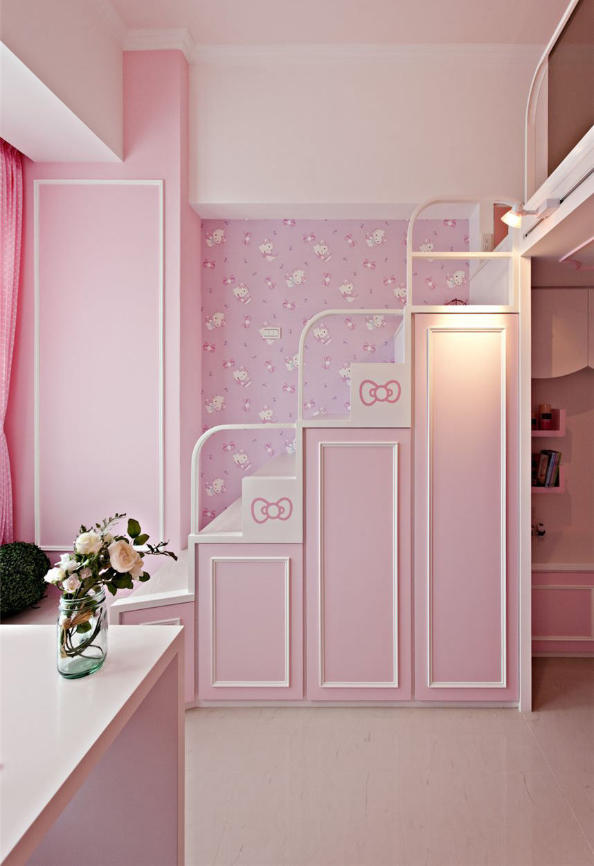唯美设计粉色室内楼梯效果图案例