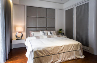 现代时尚灰色系卧室装饰图