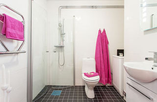 黑白时尚北欧风情卫生间淋浴房装饰