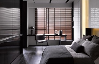 现代风公寓卧室 百叶窗设计
