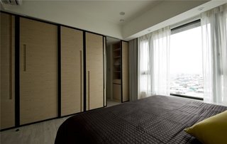 素雅现代简约卧室景观窗设计