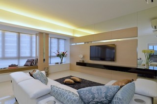 明亮现代家装客厅电视背景墙设计