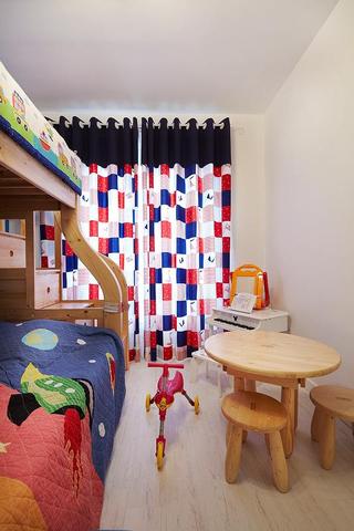 色彩现代家居儿童房窗帘装饰效果图