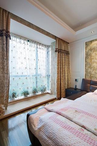浪漫美式卧室窗帘效果图
