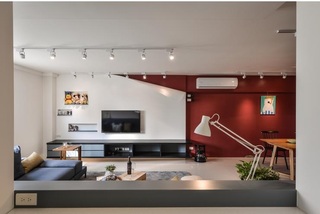 现代风混搭 客厅电视背景墙设计