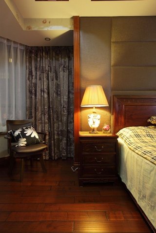 现代简中式床头台灯设计