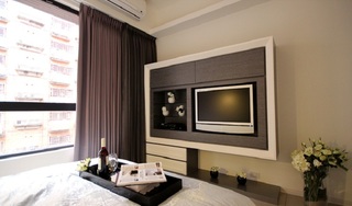 时尚现代卧室电视墙设计