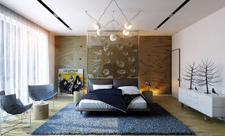 现代艺术风卧室装修效果图