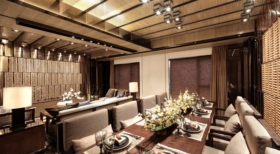 餐厅,新古典,咖啡色