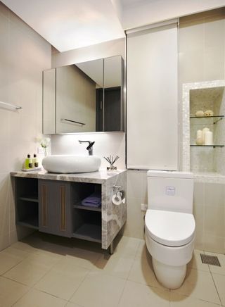 简约家居卫生间大理石浴室柜设计