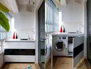 现代时尚家居阳台洗衣房设计