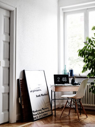 小户型公寓书房极简北欧风格装饰图