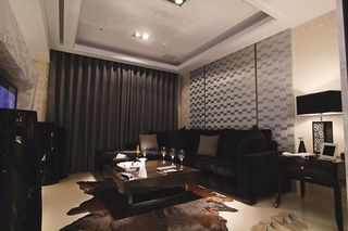 黑色浪漫时尚现代客厅设计装修图片