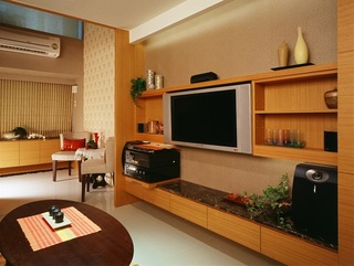 原木北欧风格 客厅电视柜设计