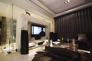 奢华大气美式客厅电视背景墙效果图