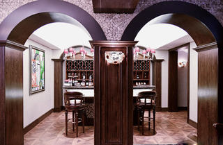 精美新古典法式家居餐厅双拱门隔断设计